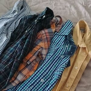 Kids' Multi-Color Plaid Button Down Shirt